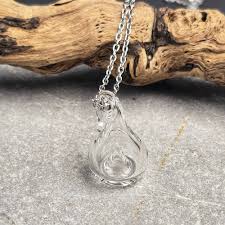 Pendentif Abyss Glass en verre transparent pour huile essentielle